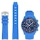 Stanchev Bands for Moonswatch WatchCurved No Gap Soft Silicone Strap for Omega X Swatch Speedmaster 20mm WatchSwatch Omega Moonswatch Speedmaster Replacement Strap Men Women Blue