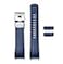 Crafter Blue CB10CB10F Curved End Watch Band Soft Rubber Strap Replacement for Seiko SkxSRPDxx 5 Sports 5 GMT Series