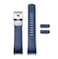Crafter Blue CB10CB10F Curved End Watch Band Soft Rubber Strap Replacement for Seiko SkxSRPDxx 5 Sports 5 GMT Series