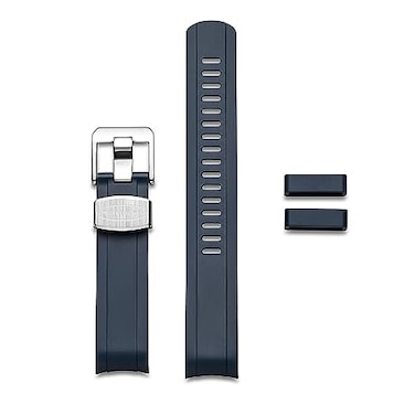 Crafter Blue CB13GMT 20MM Curved End Watch Band Rubber Strap Replacement for Seiko MM200 GMT SPB381 SPB383 SPB385 SBEJ009 SBEJ013 SBEJ011 Navy Blue