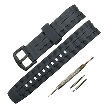 Rihahisy Resin Replacement Watch StrapWatchband for Casio EDIFICE Series EF550BlackBlack Buckle