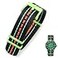 Wentokye 22mm Nylon Straps For Blancpain X Swatch Replacement Nylon Watch Band Multiple ColorsBlackGreen