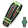 Wentokye 22mm Nylon Straps For Blancpain X Swatch Replacement Nylon Watch Band Multiple ColorsBlackGreen