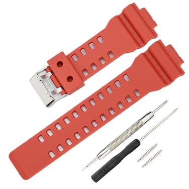Rihahisy 16mm GShock replacement watch bands for Casio GShock GLS8900GW8900GA110GA100CGA120GD110GLS100 Red