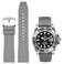 Niziruoup 21mm FKM Rubber Watch Band Quick Release Fluororubber Soft Durable Universal Sport Watch Replacement Band Strap for Men Women Rubber Grey