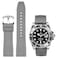 Niziruoup 21mm FKM Rubber Watch Band Quick Release Fluororubber Soft Durable Universal Sport Watch Replacement Band Strap for Men Women Rubber Grey