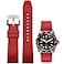 Niziruoup 20mm FKM Rubber Watch Band Quick Release Fluororubber Soft Durable Universal Sport Watch Replacement Band Strap for Men Women Rubber Red
