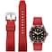 Niziruoup 20mm FKM Rubber Watch Band Quick Release Fluororubber Soft Durable Universal Sport Watch Replacement Band Strap for Men Women Rubber Red