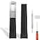 Wentokye 20mm 21mm 22mm Rubber Watch Band for Rolex Watch Strap Soft Curved Replacement Strap for Men Women 20mm black