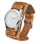 STUNNING SELECTION ALPINE Genuine Vintage Cuff Watch Band Full Grain Leather Strap 20mm Replacement for Women Men Tan Compatible with Regular Smart Watch Bands