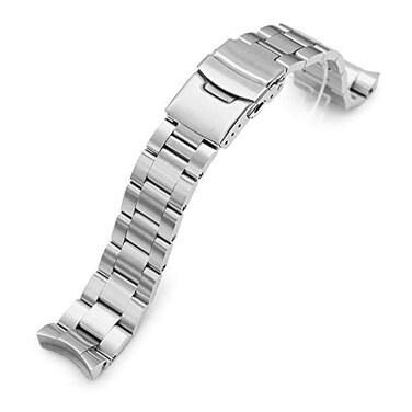 Strapcode 20mm SuperO Boyer Watch Bracelet for SEIKO Midsize Diver SKX023 Brushed