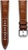 WatchGecko Carolina Gator Print Genuine Leather Watch Strap Light Brown 20mm