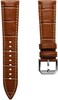 WatchGecko Carolina Gator Print Genuine Leather Watch Strap Light Brown 20mm