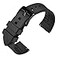 ANNEFIT Premium Silicone Watch Band Quick Release Fluoro Rubber Strap 23mm with Black Buckle Black