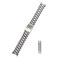 TOMIYOY Curved End 18MM 19MM 20MM Brush Polish Solid Stainless Steel President Watch Strap Band Fit For Rlx Skx Mechanical watch 20mm Silver