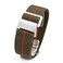 NIBD 60s French Troops Parachute Special Elastic Nylon Watch Band Mans Universal HookandLoop Nylon Strap 202122mm 20mm Green with Red