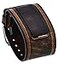 Nemesis INBS 24mm Lug Width Wide Brown Leather Cuff Wrist Watch Band