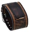 Nemesis INBS 24mm Lug Width Wide Brown Leather Cuff Wrist Watch Band
