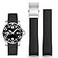 Wentokye 21mm Rubber Watch Band for Longines Conquest HydroConquest L3 Strap Replacement 21mmBlack