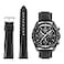 TStrap Leather Watch Bands for Moonswatch Black Watch Strap Compatible with Omega x Swatch Moonwatch 20mm Quick Release Watch Band Replacement for Moonswatch Speedmaster