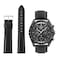 TStrap Leather Watch Bands for Moonswatch Black Watch Strap Compatible with Omega x Swatch Moonwatch 20mm Quick Release Watch Band Replacement for Moonswatch Speedmaster