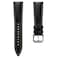 WatchGecko Tenby Classic Padded Genuine Leather QR Watch Strap Black 20mm
