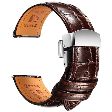 REZERO Leather Watch Bands for Men Quick Release Watch Straps Luxury Italian Alligator Grain Embossed Band Replacements 19mm 20mm 21mm 22mm