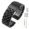Hstrap Brushed 18mm 20mm 22mm 24mm 26mm Stainless Steel Watch Band Solid Quick Release Watch Bracelet Strap Double Locking Clasp Replacement Strap Silver Black Blue Grey Gold for Men Women Screw inBla