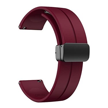 LYSMVIVI Soft Silicone Magnetic Watch Band 22mm 20mm 19mm 18mm 16mm with Quick Release Adjustable Sport Replacement Strap for Men Women