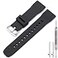MCXGL waterproof Silicone watchband Compatible with Casio Protrek PRG650 600 PRW6600 Mens sports Replacement Strap Bracelet 24mm Quick release Watch Strap Black Silver buckle