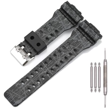 MCXGL 16mm Resin Strap Replacement for GShock ga110 ga100 ga120 gd100 g8900 Mens Rubber Watch Band