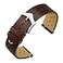 ANNEFIT Vintage Leather Watch Strap 18mm Quick Release Replacement Band for Men and Women with Silver Buckle Brown