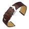 ANNEFIT Vintage Leather Watch Strap 18mm Quick Release Replacement Band for Men and Women with Silver Buckle Brown