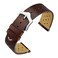 ANNEFIT Vintage Leather Watch Strap 18mm Quick Release Replacement Band for Men and Women with Silver Buckle Brown