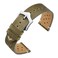 ANNEFIT Vintage Leather Watch Strap 20mm Quick Release Replacement Band for Men and Women with Silver Buckle Green