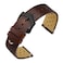 ANNEFIT Vintage Leather Watch Strap 22mm Quick Release Replacement Band for Men and Women with Black Buckle Brown