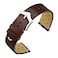 ANNEFIT Vintage Leather Watch Strap 22mm Quick Release Replacement Band for Men and Women with Silver Buckle Brown