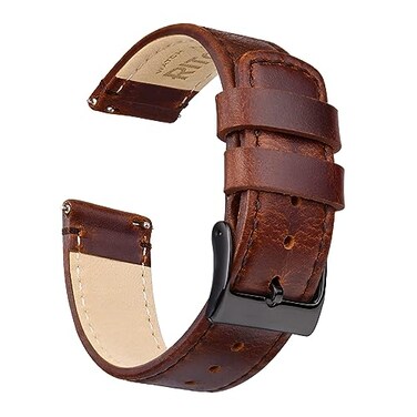 Ritche Leather Watch Strap with Quick Release Pins 20mm Replacement Watch Band for Men and Women Fits Smartwatches Traditional Watches
