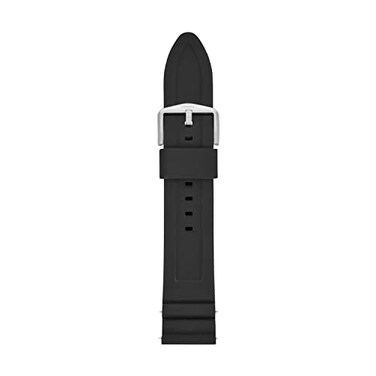 Fossil Mens 22mm Silicone Interchangeable Watch Band Strap Color Black Model S221304