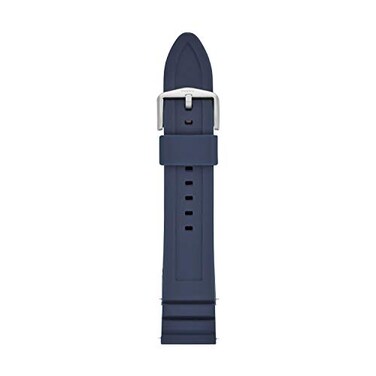 Fossil Mens 22mm Silicone Interchangeable Watch Band Strap Color Navy Model S221302