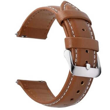 Fullmosa 12 Colors for Quick Release Leather Watch Band Axus Genuine Leather Watch StrapBrown22mm