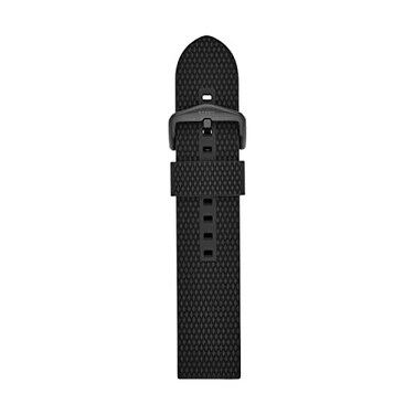 Fossil Mens 22mm Silicone Interchangeable Watch Band Strap Color Black Model S221430
