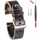 hemsut h Leather Watch Bands Horween Leather Watch Strap for Men 18 19 20 21 22 24mm Quick Release Handmade Vintage Replacement Wrap