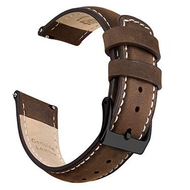 Ritche Quick Release Leather Watch Band 18mm 19mm 20mm 21mm 22mm 23mm 24mm Leather Watch Strap Saddle Brown White Black 20mm Vintage