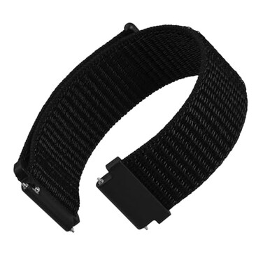 WOCCI 18mm Adjustable Nylon Watch Band Quick Release Sport Loop Strap Black