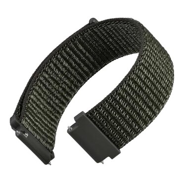 WOCCI 20mm Adjustable Nylon Watch Band Quick Release Sport Loop Strap Army Green