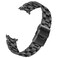 Kai Tian 20mm Curved Ends Watch Band with Foldover Clasp Black Solid Quality Stainless Steel HalfMoon Tapered 3D Flats Metal Watch Strap for Men Women