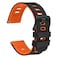 WOCCI 22mm Bicolor Watch Band Silicone Rubber Quick Release Replacement Strap for Men and Women Black Stainless Steel Buckle BlackOrange