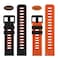WOCCI 22mm Bicolor Watch Band Silicone Rubber Quick Release Replacement Strap for Men and Women Black Stainless Steel Buckle BlackOrange