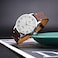 ANNEFIT Vintage Leather Watch Strap 20mm Quick Release Replacement Band for Men and Women with Silver Buckle Brown